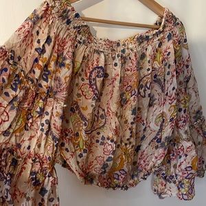 Free people paisley off the shoulder top